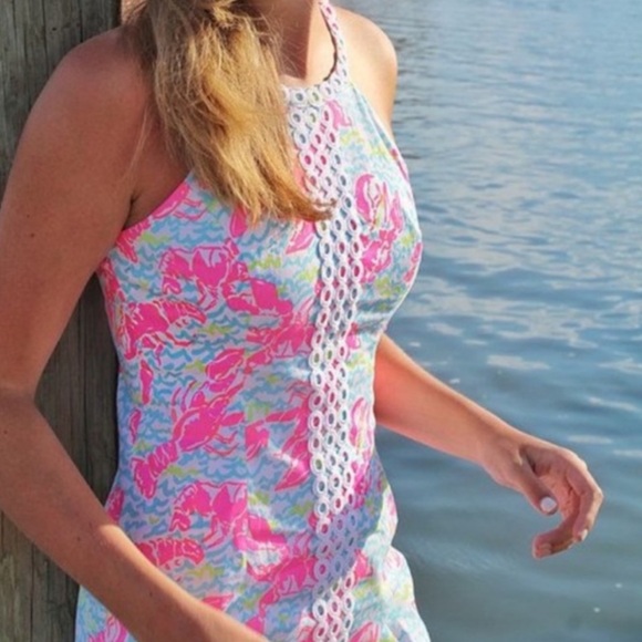 Lilly Pulitzer Pearl Shift Dress in Pop Up Lobstah Roll - Picture 1 of 10